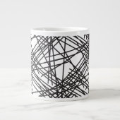 Ontwerp van het nesteffect van de zwarte lijn grote koffiekop (Voorkant)