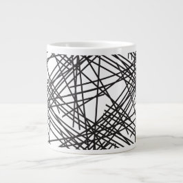 Ontwerp van het nesteffect van de zwarte lijn grote koffiekop