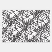 Ontwerp van het nesteffect van de zwarte lijn inpakpapier vel (Voorkant 2)