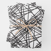 Ontwerp van het nesteffect van de zwarte lijn inpakpapier vel (In situ)