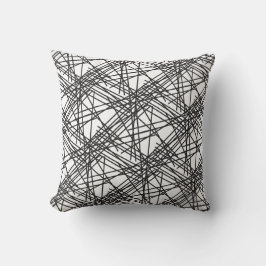 Ontwerp van het nesteffect van de zwarte lijn kussen