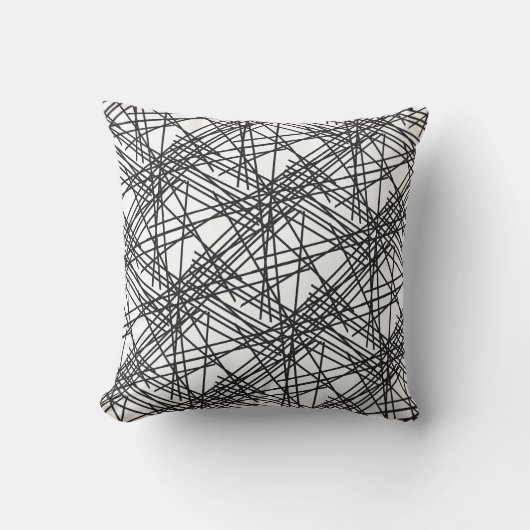 Ontwerp van het nesteffect van de zwarte lijn kussen (Voorkant)