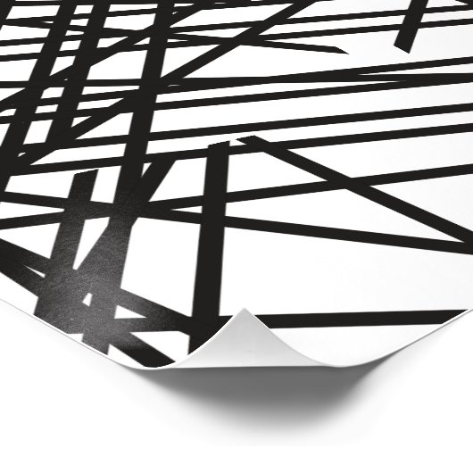 Ontwerp van het nesteffect van de zwarte lijn perfect poster (Hoek)