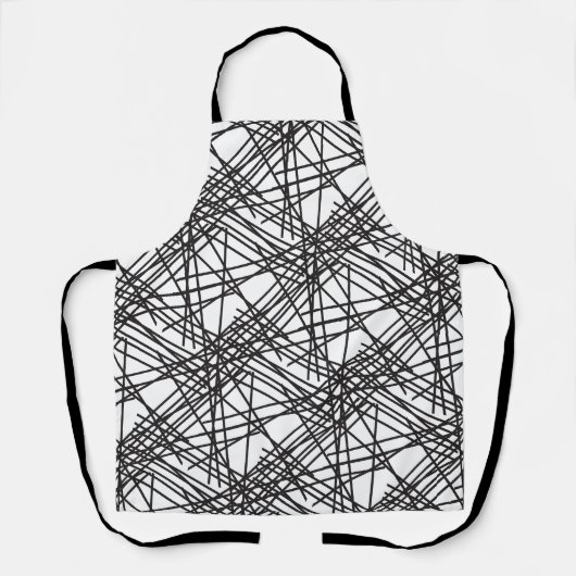 Ontwerp van het nesteffect van de zwarte lijn schort (Voorkant)