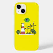 Ontwerp van het nucleaire plant Case-Mate iPhone case (Achterkant)