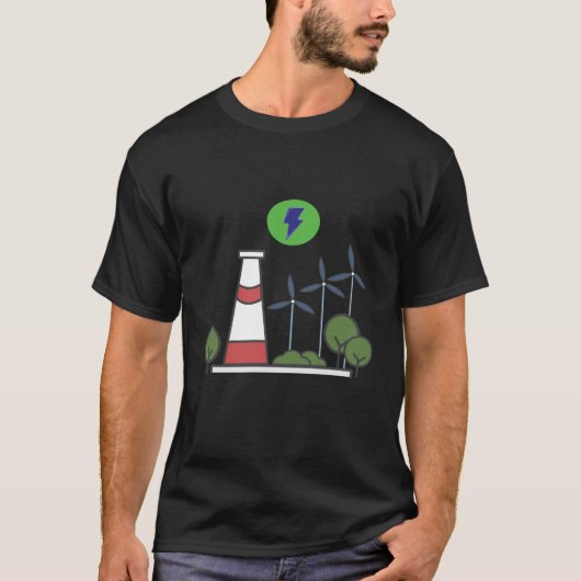 Ontwerp van het nucleaire plant t-shirt (Voorkant)