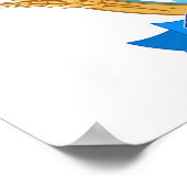 Ontwerp van het Oktoberfest-label met bierbril Poster (Hoek)