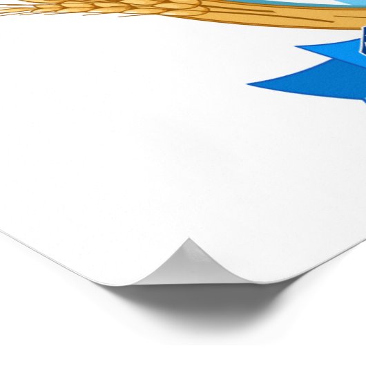 Ontwerp van het Oktoberfest-label met bierbril Poster (Hoek)