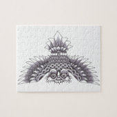 Ontwerp van het oude Tattoo van de School Owl Legpuzzel (Horizontaal)