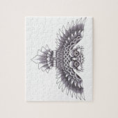 Ontwerp van het oude Tattoo van de School Owl Legpuzzel (Verticaal)