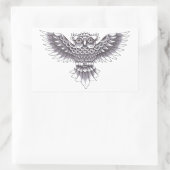 Ontwerp van het oude Tattoo van de School Owl Rechthoekige Sticker (Tas)