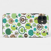 Ontwerp van het patroon van de katteretro-appelblo Case-Mate iPhone case (Achterkant (horizontaal))