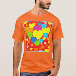 Ontwerp van het patroon van het hart t-shirt