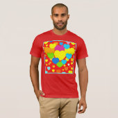 Ontwerp van het patroon van het hart t-shirt (Voorkant volledig)