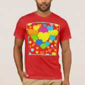 Ontwerp van het patroon van het hart t-shirt (Voorkant)
