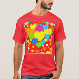 Ontwerp van het patroon van het hart t-shirt