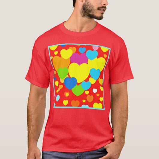 Ontwerp van het patroon van het hart t-shirt (Voorkant)