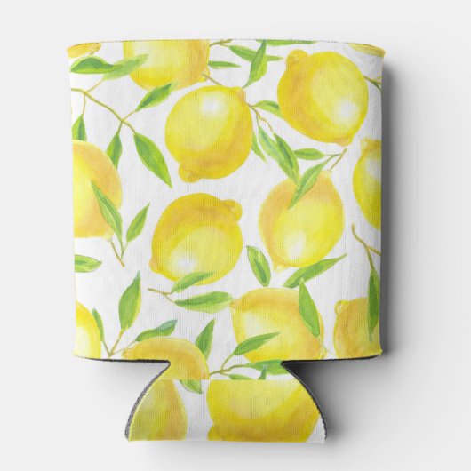 Ontwerp van het patroon van lemmetjes en bladeren blikjeskoeler (Achterkant)