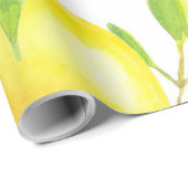 Ontwerp van het patroon van lemmetjes en bladeren cadeaupapier (Rol Hoek)