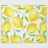 Ontwerp van het patroon van lemmetjes en bladeren cadeaupapier (Vlak)