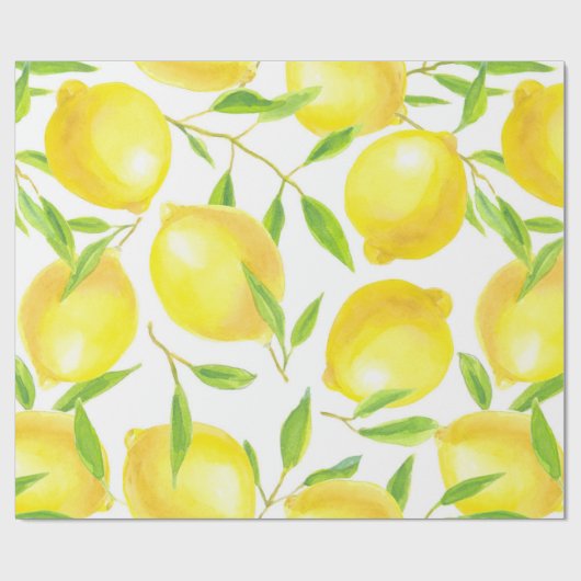 Ontwerp van het patroon van lemmetjes en bladeren cadeaupapier (Vlak)