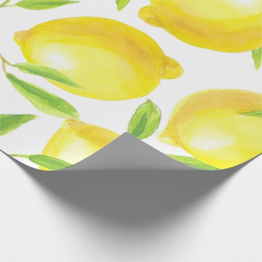 Ontwerp van het patroon van lemmetjes en bladeren cadeaupapier (Hoek)