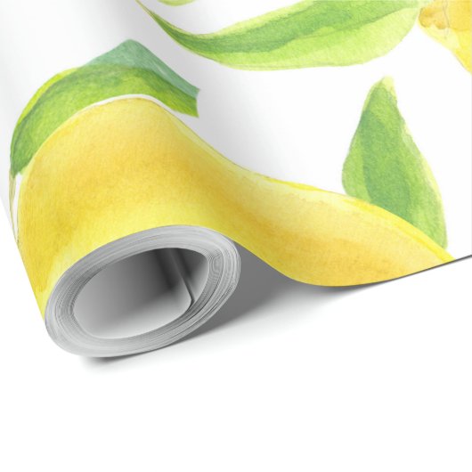 Ontwerp van het patroon van lemmetjes en bladeren cadeaupapier (Rol Hoek)