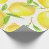 Ontwerp van het patroon van lemmetjes en bladeren cadeaupapier (Hoek)