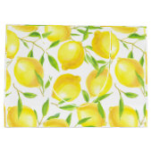 Ontwerp van het patroon van lemmetjes en bladeren groot cadeauzakje (Achterkant)