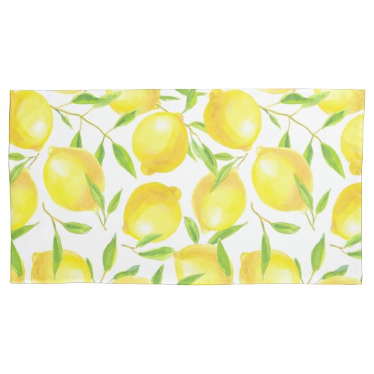 Ontwerp van het patroon van lemmetjes en bladeren kussensloop (Voorkant-Links)