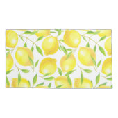 Ontwerp van het patroon van lemmetjes en bladeren kussensloop (Achterkant-Links)