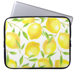 Ontwerp van het patroon van lemmetjes en bladeren laptop sleeve