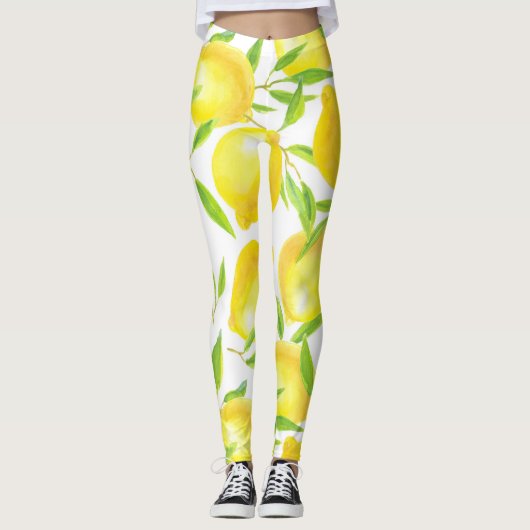 Ontwerp van het patroon van lemmetjes en bladeren leggings (Voorkant)