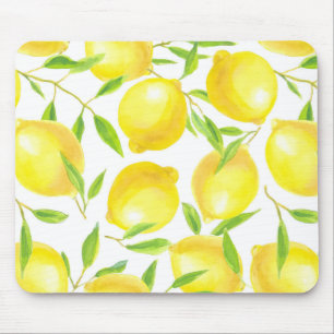 Ontwerp van het patroon van lemmetjes en bladeren muismat