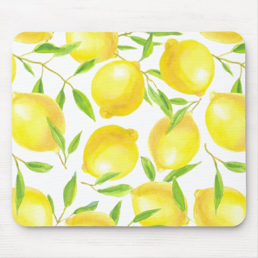 Ontwerp van het patroon van lemmetjes en bladeren muismat (Voorkant)