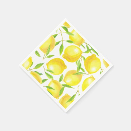 Ontwerp van het patroon van lemmetjes en bladeren servetten (Hoek)