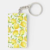 Ontwerp van het patroon van lemmetjes en bladeren sleutelhanger (achterkant)