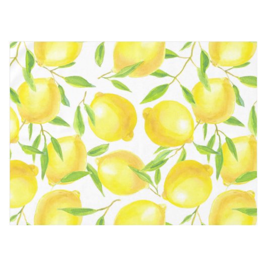 Ontwerp van het patroon van lemmetjes en bladeren tafelkleed (Voorkant (Horizontaal))