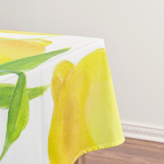 Ontwerp van het patroon van lemmetjes en bladeren tafelkleed (Voorbeeld)