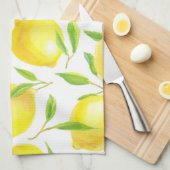 Ontwerp van het patroon van lemmetjes en bladeren theedoek (Quarter Fold)