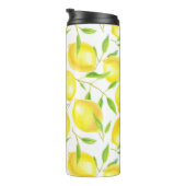 Ontwerp van het patroon van lemmetjes en bladeren thermosbeker (Geroteerd rechts)