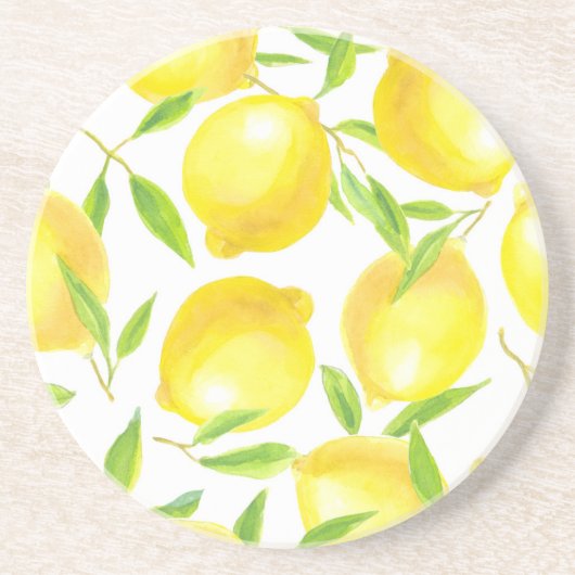 Ontwerp van het patroon van lemmetjes en bladeren zandsteen onderzetter (Voorkant)