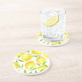 Ontwerp van het patroon van lemmetjes en bladeren zandsteen onderzetter (Zijkant)