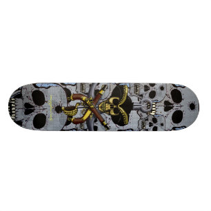 Ontwerp van het piraatskateboard van de schedel persoonlijk skateboard