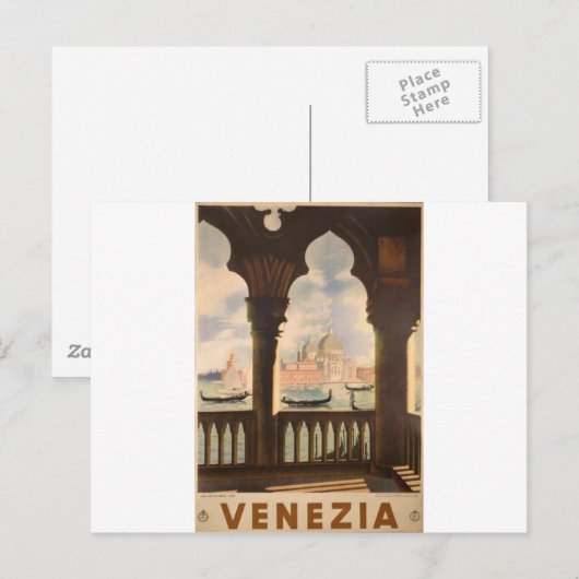 Ontwerp van het poster Venezia Briefkaart (Voorkant / Achterkant)