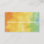 Ontwerp van het regenboogboek Visitekaartje (Achterkant)