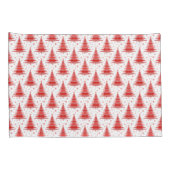 Ontwerp van het rode kerstboompatroon kussensloop (Achterkant-Rechts)