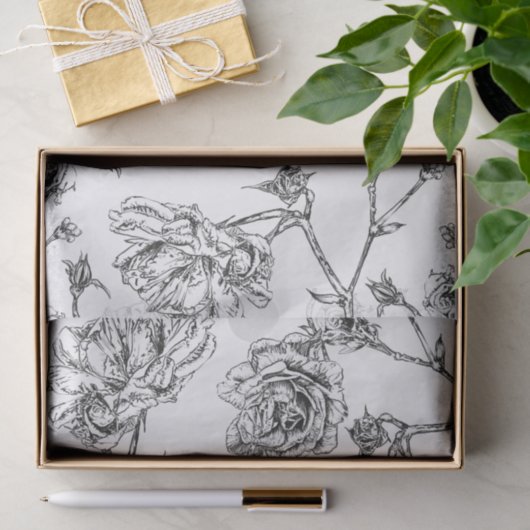 ontwerp van het roos patroon tissuepapier (Geschenk)