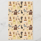 ontwerp van het schattige hondenpatroon voor honde flyer (Achterkant)