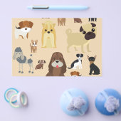 ontwerp van het schattige hondenpatroon voor honde flyer (Enkel)